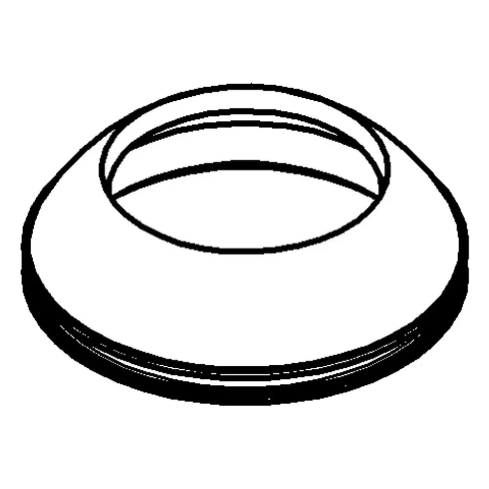 Schwarze Kappe von Grohe mit runder Form und Innenring, verwendet zur Abdeckung oder Verkleidung in Sanitäranlagen.