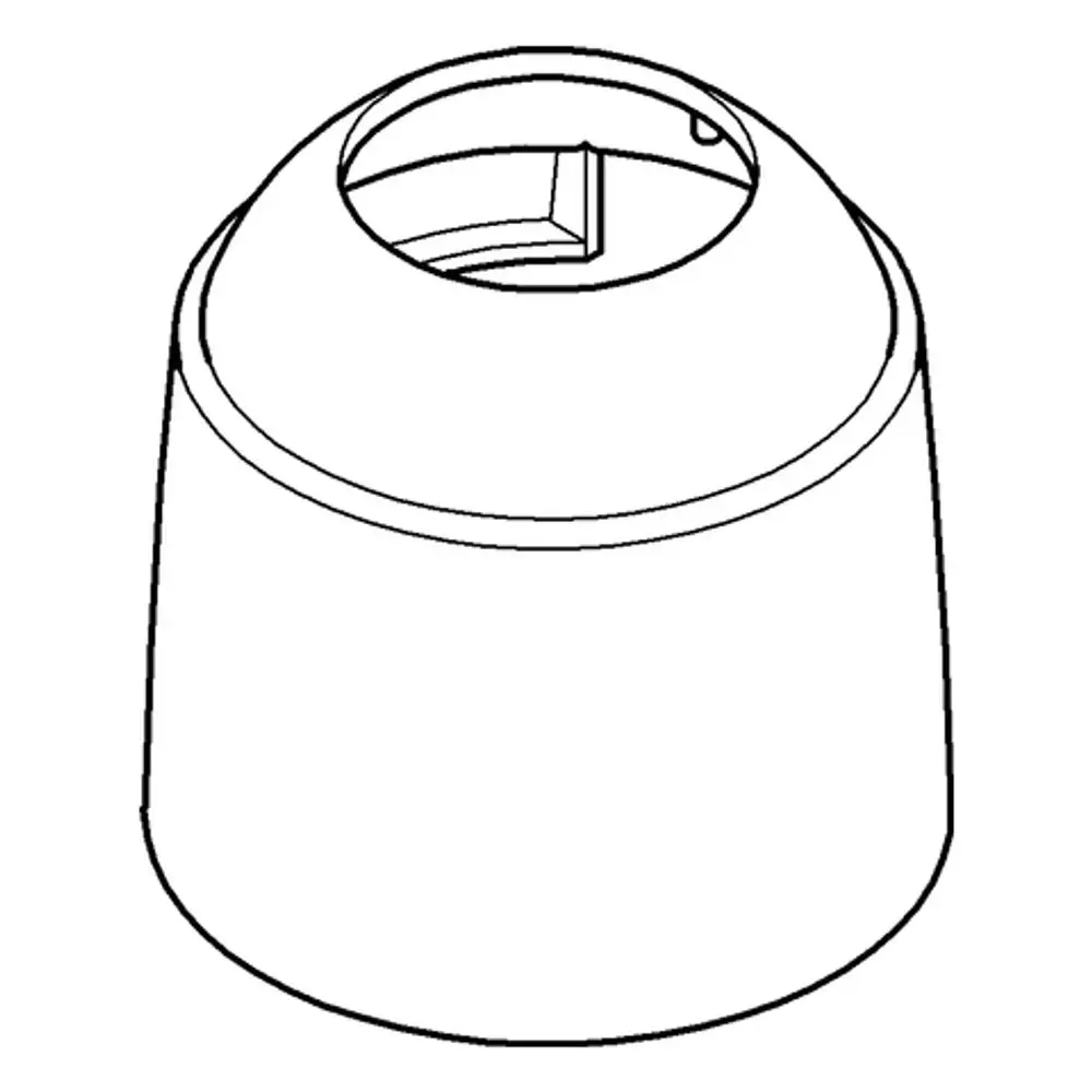 GROHE Kappe in Edelstahloptik mit runder Form und öffnung oben. Design für Sanitärinstallationen, passend für verschiedene Armaturen.