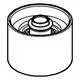 Grohe Mousseur mit Innengewinde, zylindrische Form, zeigt ein grafisches Design und schematische Details der Struktur im Inneren.