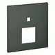 GROHE-Rosette-48431-eckig-fuer-EHM-FMSmit-2-Wege-Umst-hard-graphite-gebuerstet-48431AL0