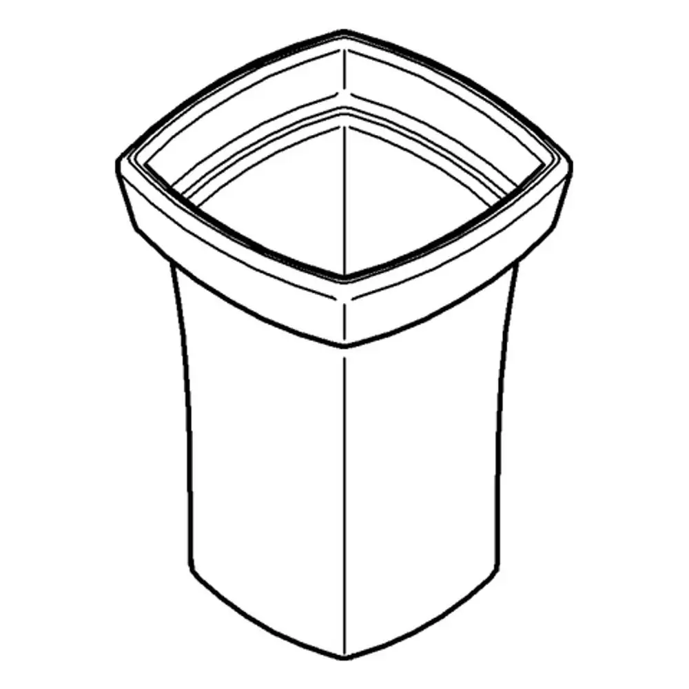 GROHE Becher in quadratischer Form mit leicht gerundeten Kanten, aus Kunststoff mit glatter Oberfläche, geeignet für Badezimmer oder Küche.