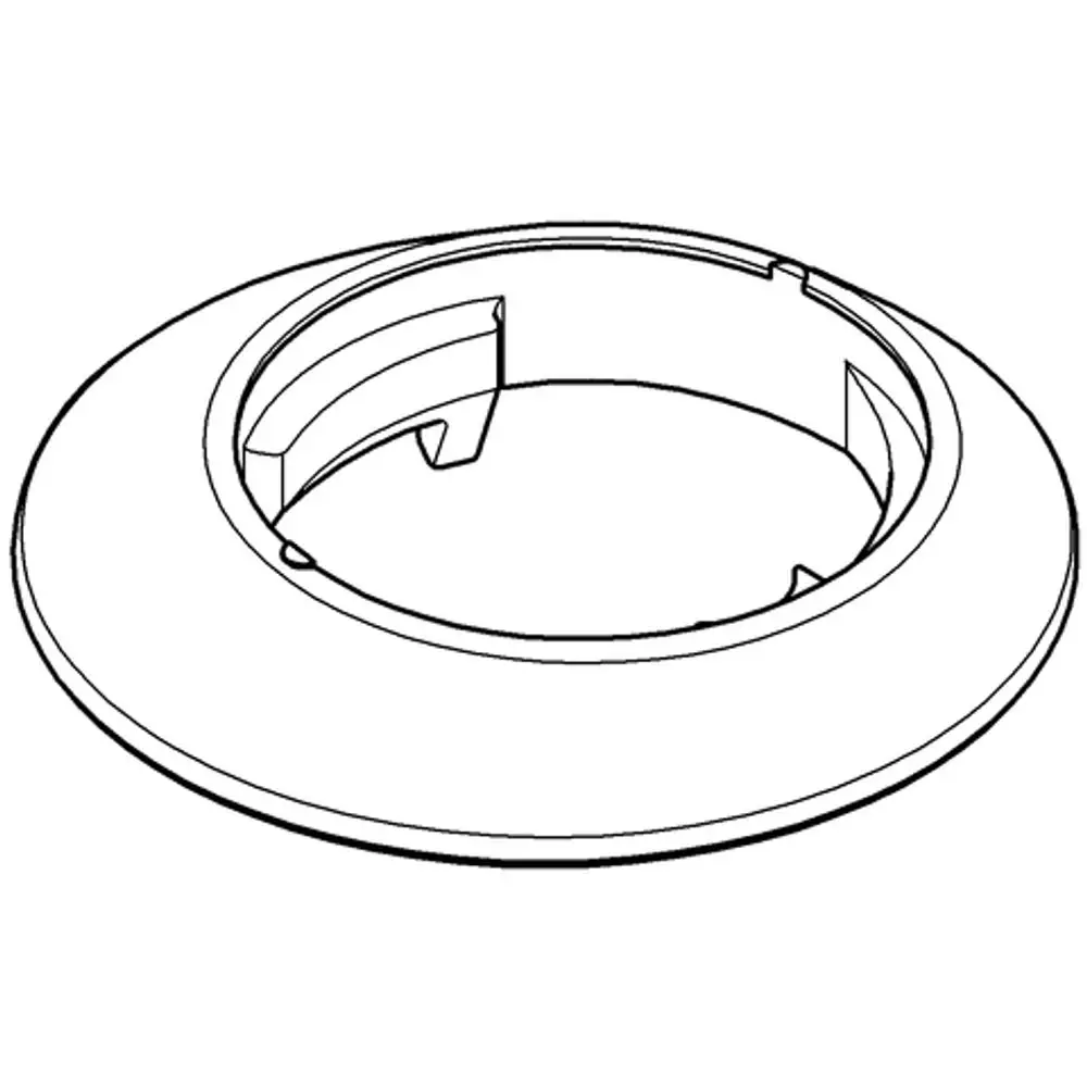 Grohe Rosette in chromfarbener Ausführung, mit rundem Design und Aussparung in der Mitte zur Befestigung oder Abdeckung.