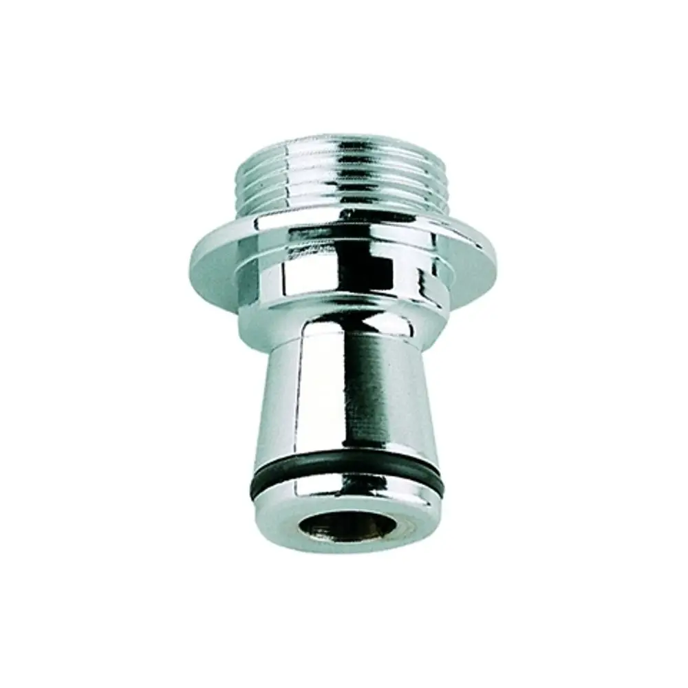 GROHE Universal-Adapter in verchromter Ausführung, mit gewinde und Dichtungsring, geeignet für den Standanschluss.