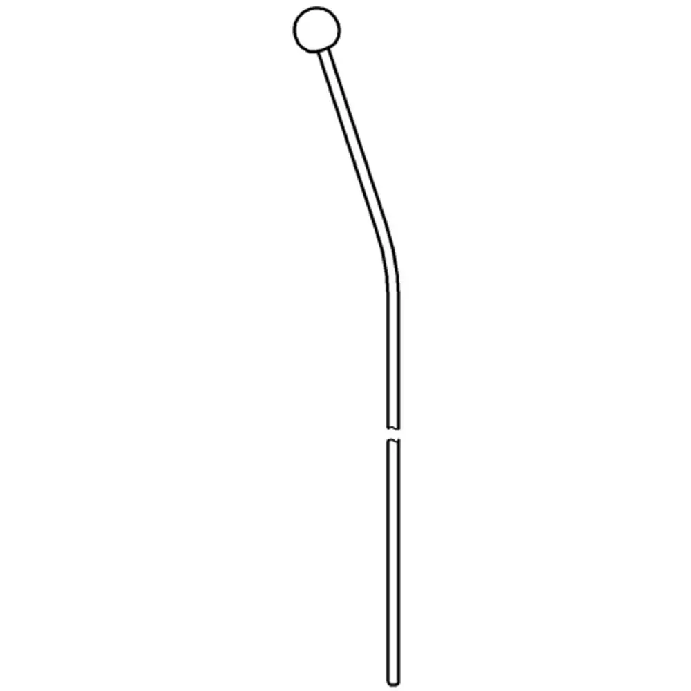 GROHE Zugstange mit einer gebogenen Form und einer Kugel am oberen Ende, in schlichten, klaren Linien, ideal für moderne Badezimmerarmaturen.