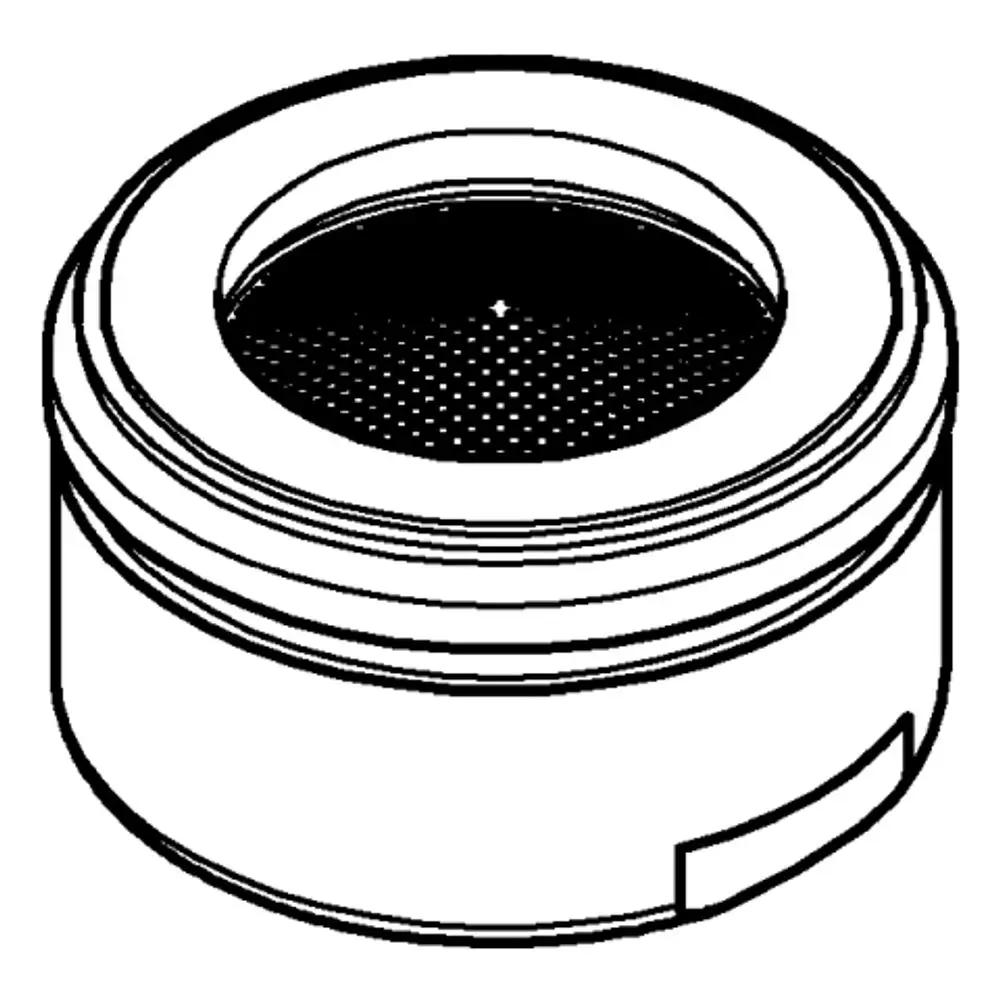runde, flache Düse mit einem perforierten Gitter in der Mitte, abgebildet vor neutralem Hintergrund, typisch für Produkte von Grohe.