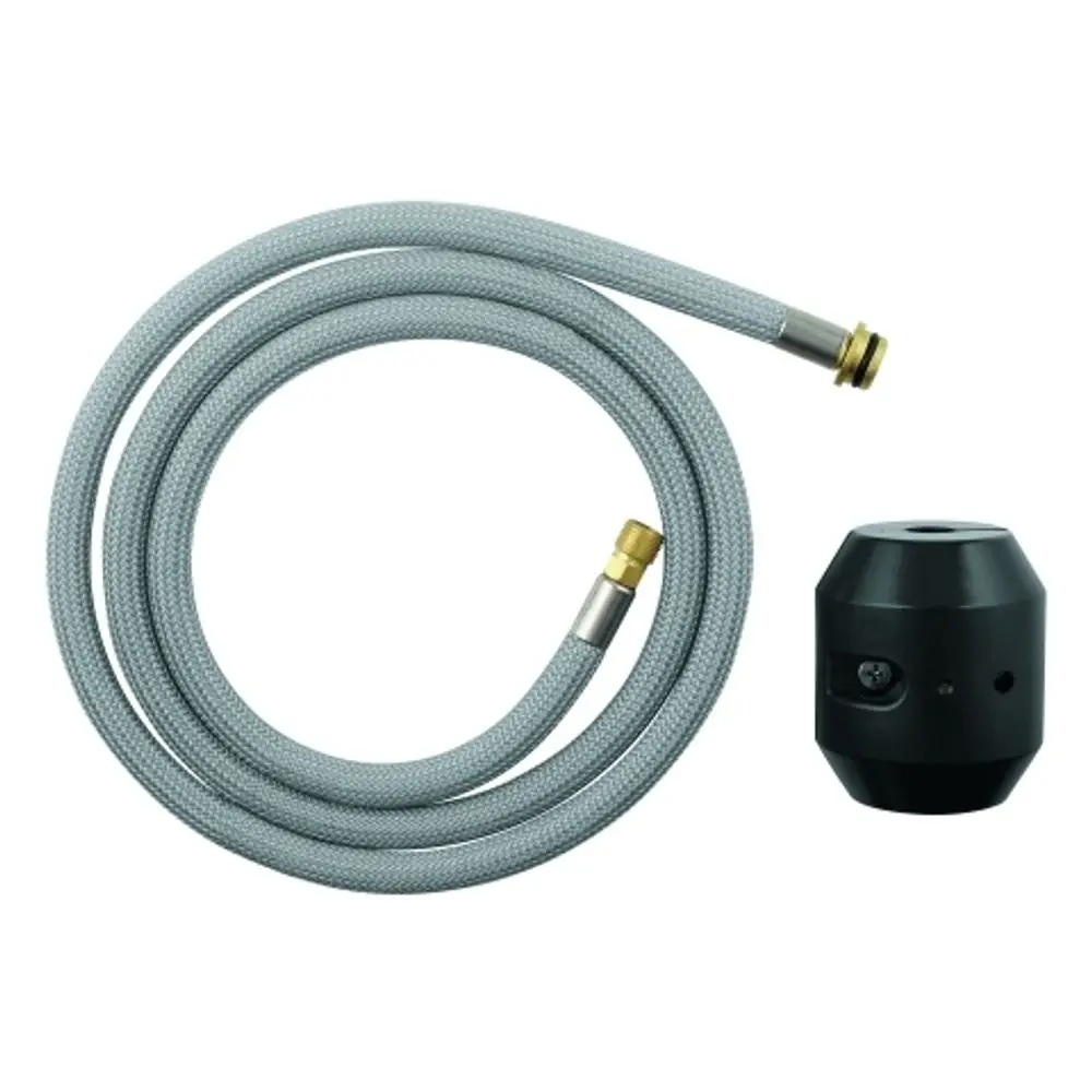 Grohe Brauseschlauch mit flexibler, geflochtener Oberfläche und verschiedenen Anschlussmöglichkeiten für Dusche und Wasserhahn.