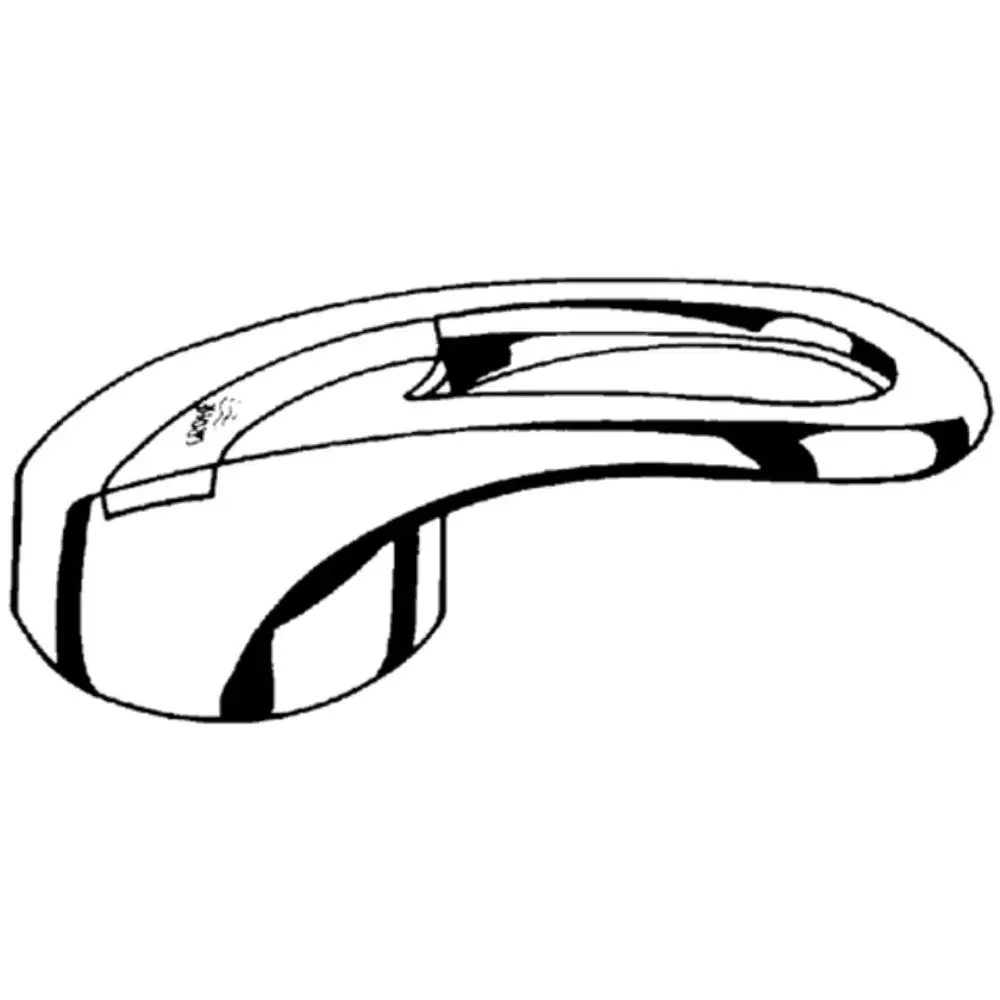 GROHE Hebel in chrom/mattchrom für eine Küchen- oder Badarmatur. Der Hebel hat eine geschwungene Form und wurde klar strukturiert gestaltet.