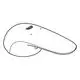 GROHE Hebel in moon white, oval geformt mit zwei Löchern für die Befestigung. Die Oberfläche ist glatt und hat das Grohe-Logo.