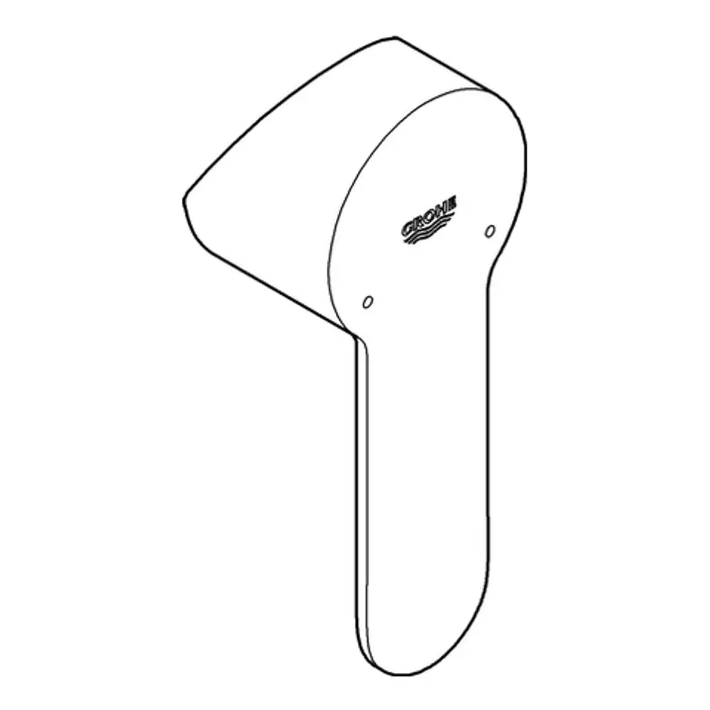 Hebel von Grohe in chromfarbenem Finish, mit ergonomischem Design und einem runden Kopf, geeignet für Armaturen.