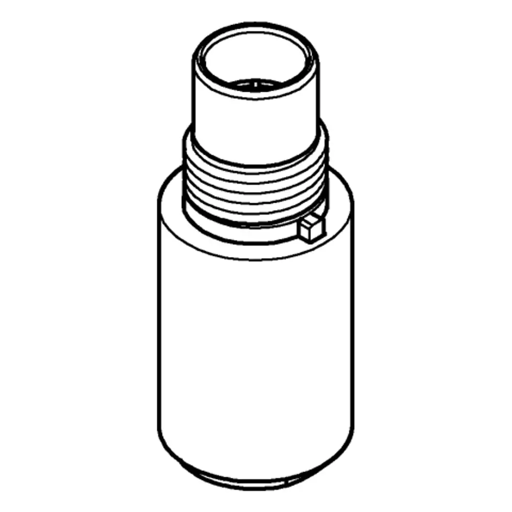 GROHE Spülbrause mit runder Oberseite und Gewindeunterteil, geeignet für Anschluss an eine Batterie, in schlichter Form, ohne auffällige Details.