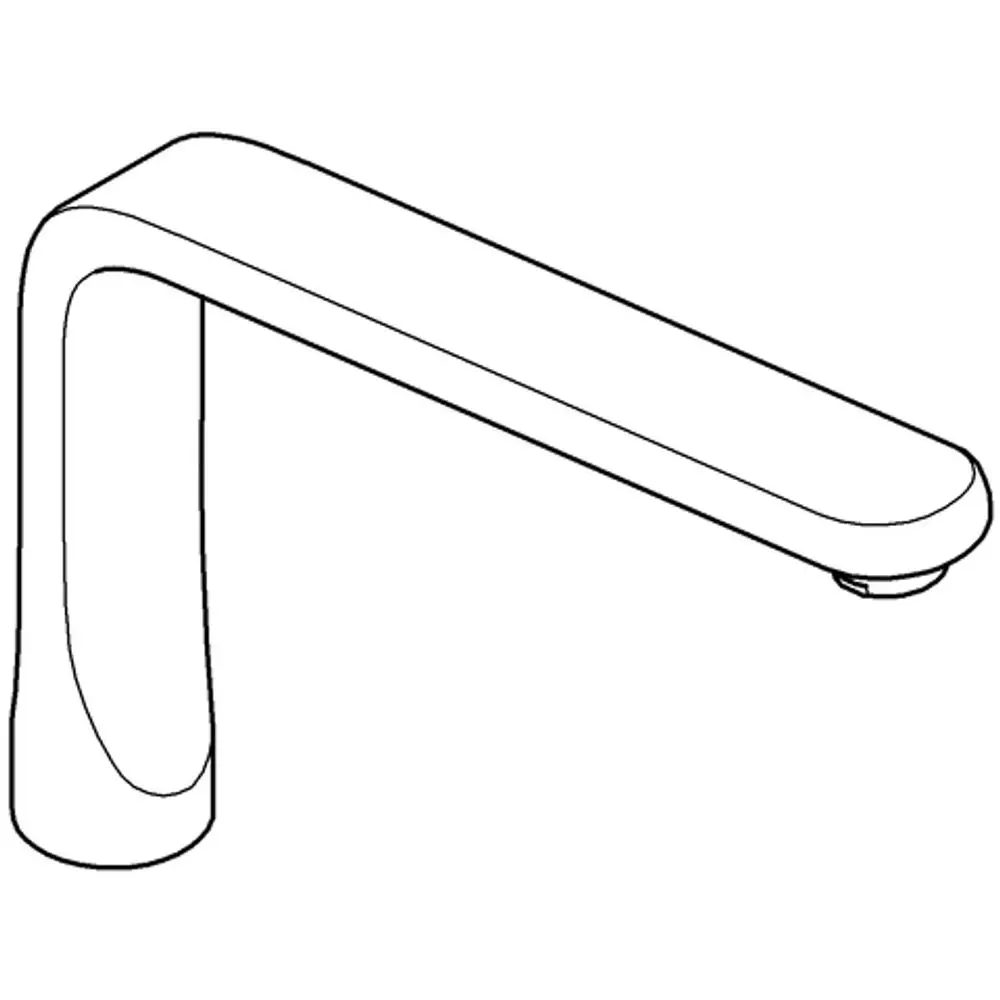 GROHE Auslauf in gerader Form mit abgerundetem Ende, präsentiert in einer schlichten und funktionalen Designsprache.