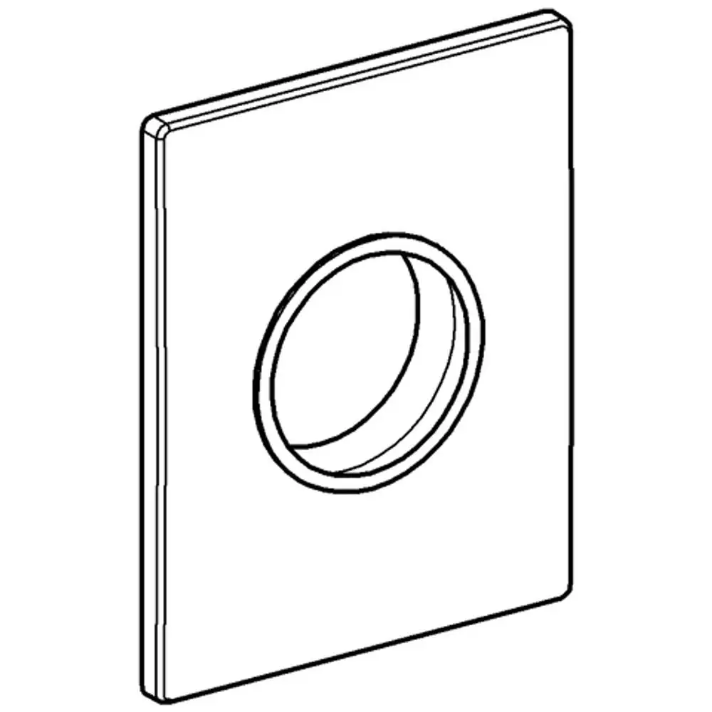 GROHE Abdeckplatte mit einem zentralen runden Ausschnitt, in einem einfachen Design gehalten, geeignet für den Einsatz in sanitären Einrichtungen.