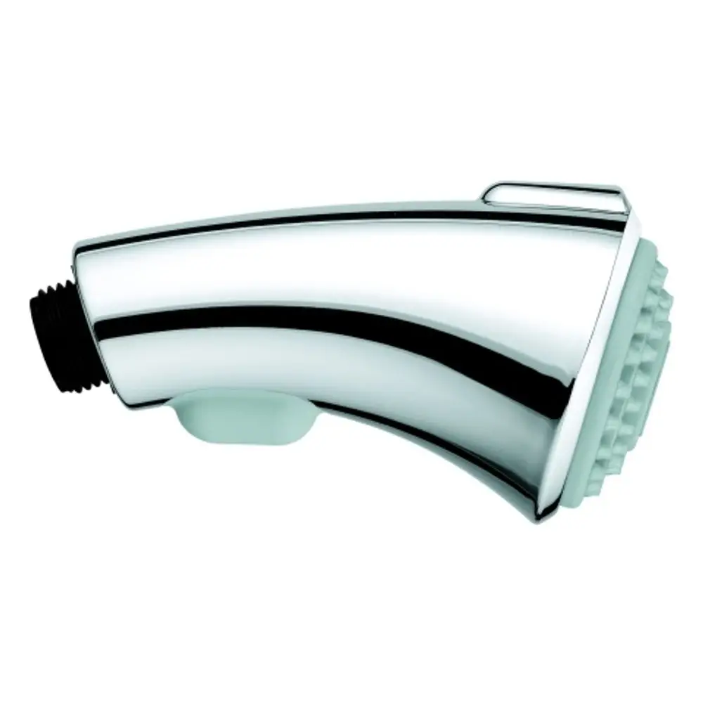 Grohe Spülbrause in chrom/grau mit ergonomischem Griff und flexibler Düse, geeignet für den Einsatz in Küchen oder Bädern.