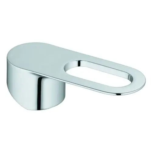 Grohe Hebel aus verchromtem Metall mit ovaler Form und durchgehendem Ausschnitt, geeignet für die Verwendung an Wasserarmaturen.