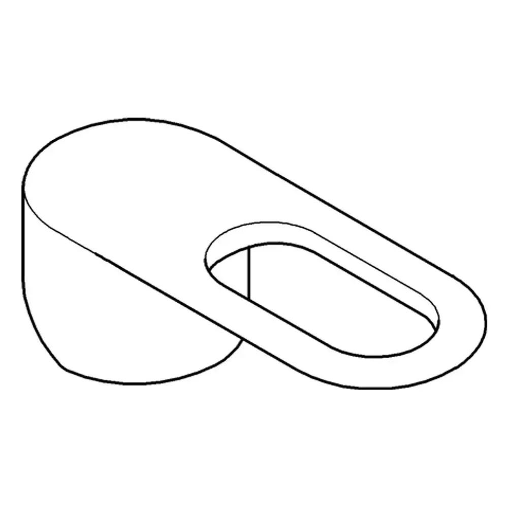 GROHE Hebel in Chrom-Optik, schmal und oval geformt, mit einer Öffnung, die als Griff dient. Eignet sich zur Verwendung mit entsprechenden Armaturen.