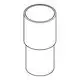 GROHE Ersatzglas für Toilettenbürsten, zylindrische Form, mattes Finish, sorgt für eine klare Sicht auf den Inhalt, eignet sich als Ergänzung zur Toilettenbürstengarnitur.