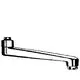 GROHE Auslauf mit gebogenem Design und Anschluss für eine 3/4"-Installation, aus glänzendem Material gefertigt.