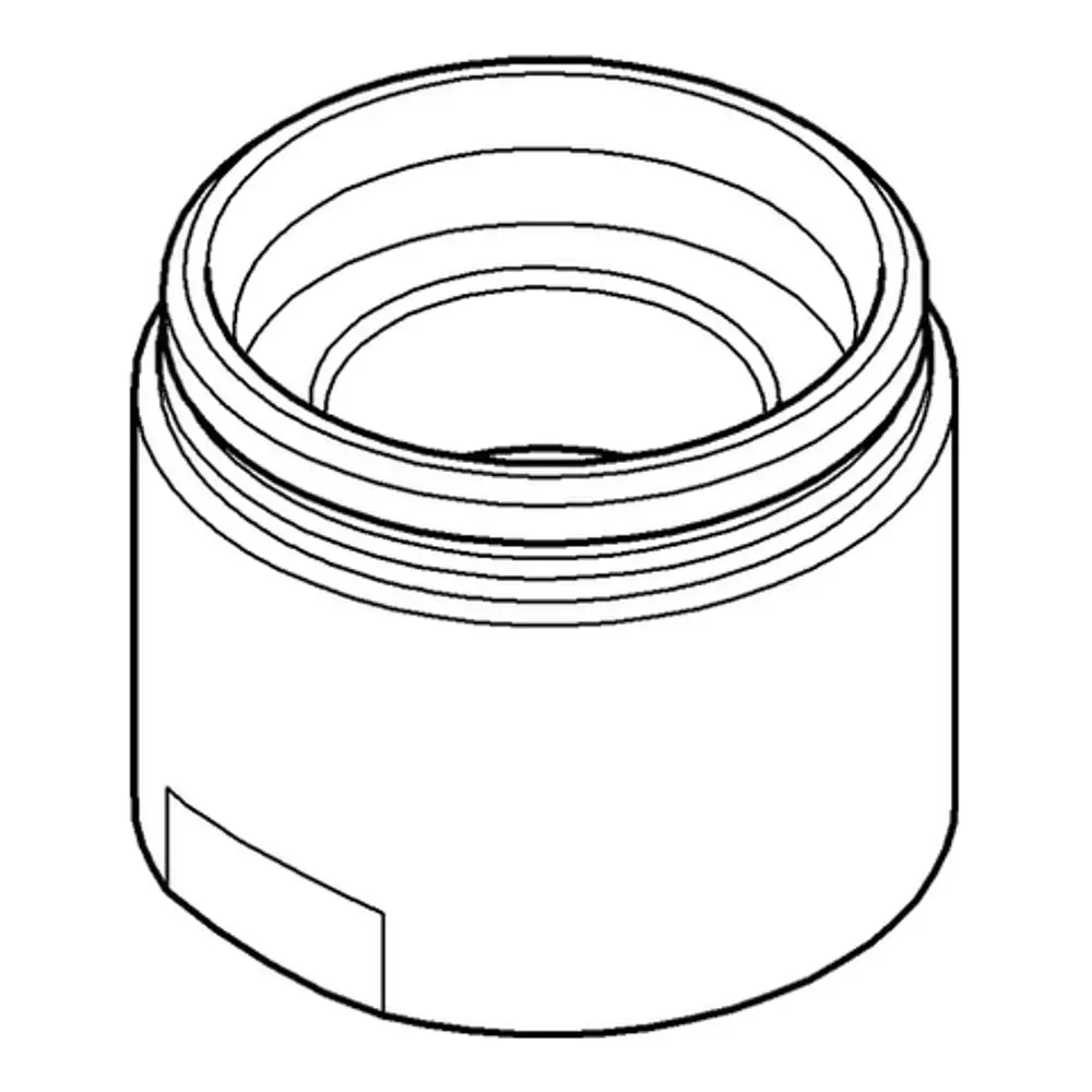 Grohe Strahlregler mit Außengewinde, abgebildet in Draufsicht, zeigt strukturierte Innenflächen und ein schlichtes Design ohne weitere Details oder Beschriftungen.