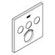 GROHE Rosette in quadratischer Form mit drei kreisförmigen Öffnungen und einem zentralen, größeren Ausschnitt, geeignet für SmartControl UP-THM.