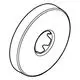 Grohe Rosette mit runder Form und mittigem Innenprofil. Die Oberfläche hat ein schlichtes Design ohne sichtbare Beschriftungen oder Logos.