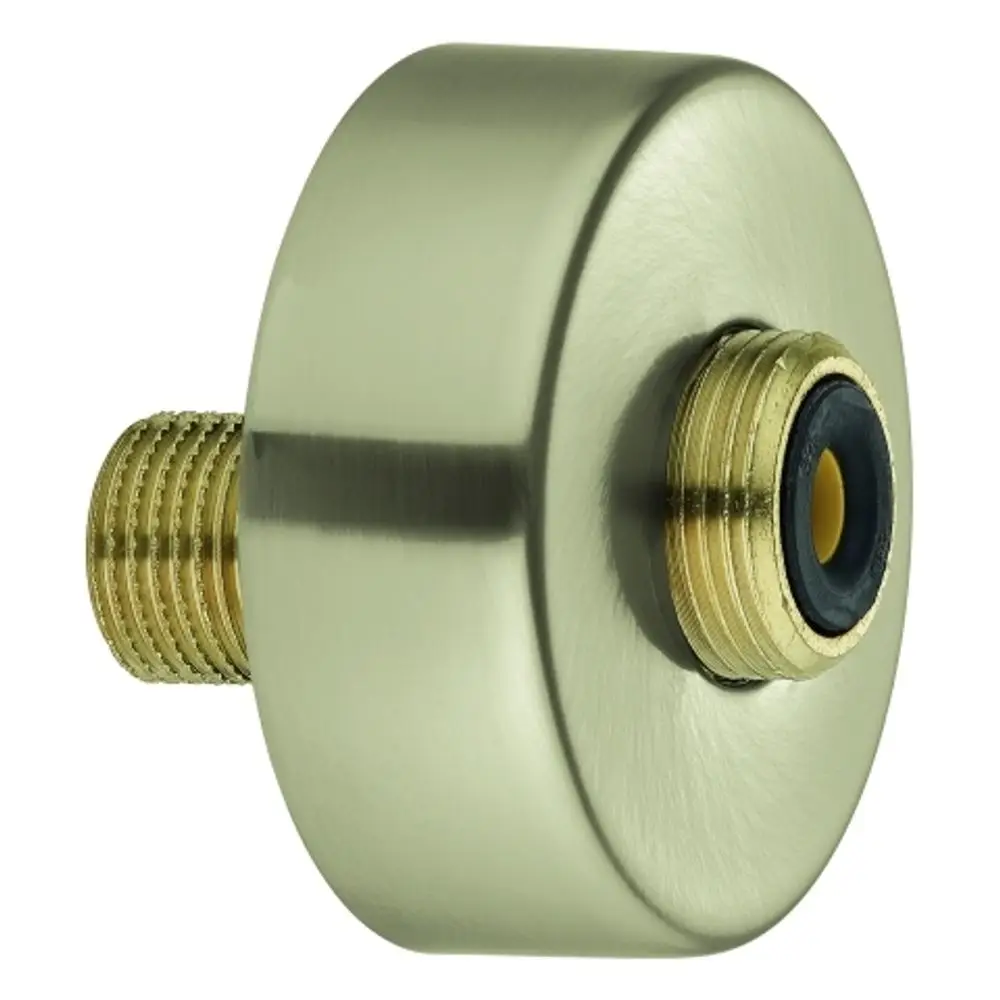 GROHE S-Anschluss in gebürstetem Nickel mit einer runden, flachen Oberfläche und einem Gewindeanschluss für die Installation an Rohrsystemen.