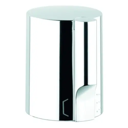 Grohe Absperrgriff in chromfarbenem Metall, zylindrische Form mit seitlichem Griff und Bedienungsbereich, geeignet für Wannenbatterien und Aquadimmer.