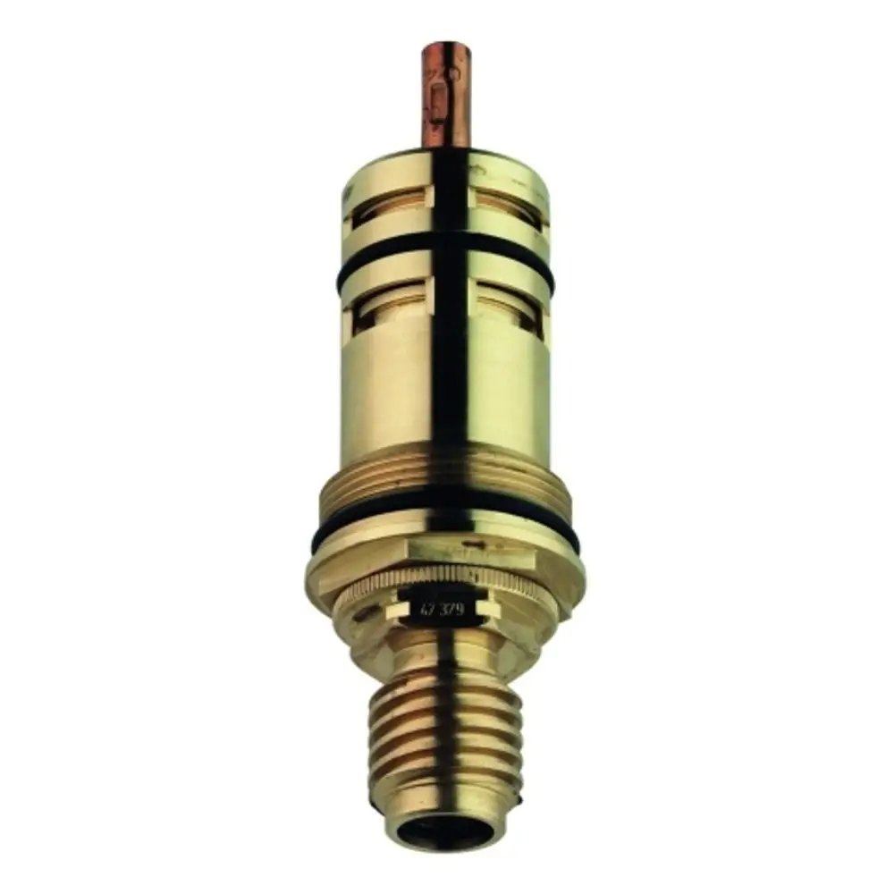 Thermoelement von Grohe in Metallausführung, zylindrische Form, mit mehreren Rillen und einem konischen Anschluss. Geeignet für sanitäre Installationen.