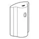Graues Gehäuse mit abgerundeter Oberseite und seitlicher Aussparung, geeignet für elektronische Anwendungen, möglicherweise von der Marke Grohe.