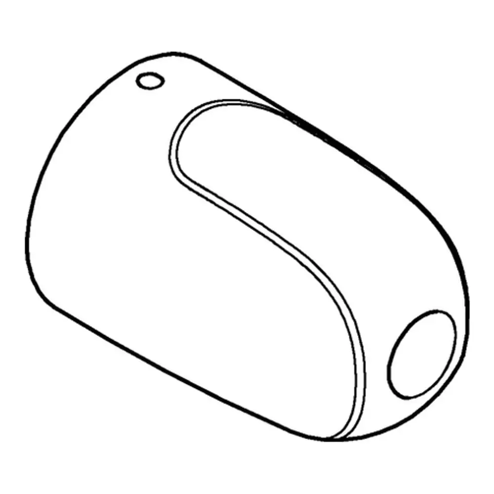Grohe Absperrgriff in ovaler Form mit einer seitlichen Öffnung und einer kleinen Bohrung an der Oberseite, geeignet für Einsatzbereiche in Sanitäranlagen.