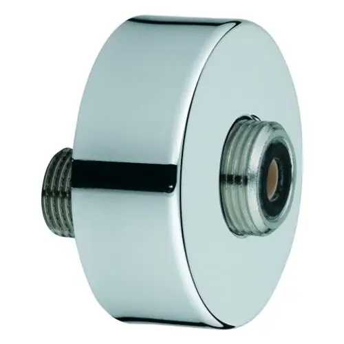 GROHE S-Anschluss in chrom, runde Form mit Gewindeanschluss, geeignet für die Montage an Wannen- oder Brausebatterien im Aufputz.
