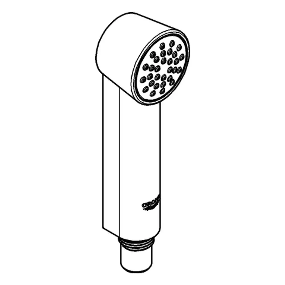 Grohe Spülbrause mit runder Düsendeckfläche und schlankem Griff, geeignet für den Einsatz in Badezimmern.