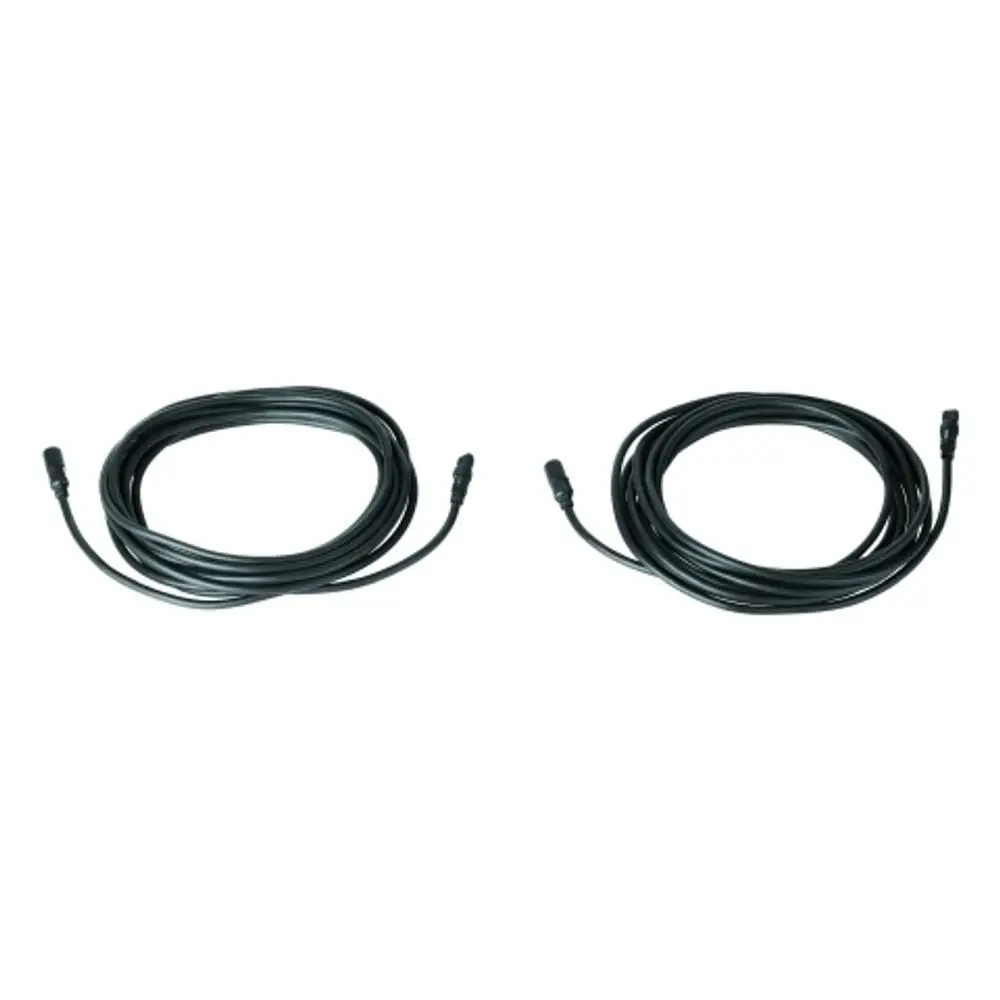 Schwarze Kabel mit Anschlusssteckern, zwei Stück, zur Verwendung mit Grohe-Produkten, wie beispielsweise Rainshower-Systemen.