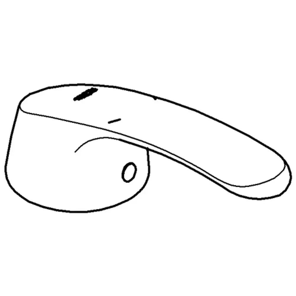GROHE Hebel in Edelstahloptik mit einer einfachen, geschwungenen Form. Der Hebel hat eine Aussparung und eine glatte Oberfläche, geeignet für Armaturen.