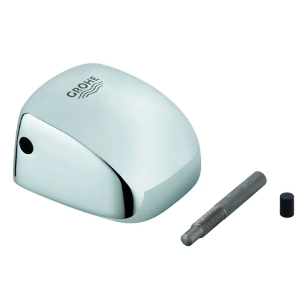 GROHE Metallkappenhebel mit einem glatten, glänzenden Finish, ergänzt durch einen Befestigungsstift und einen kleinen schwarzen Ring.