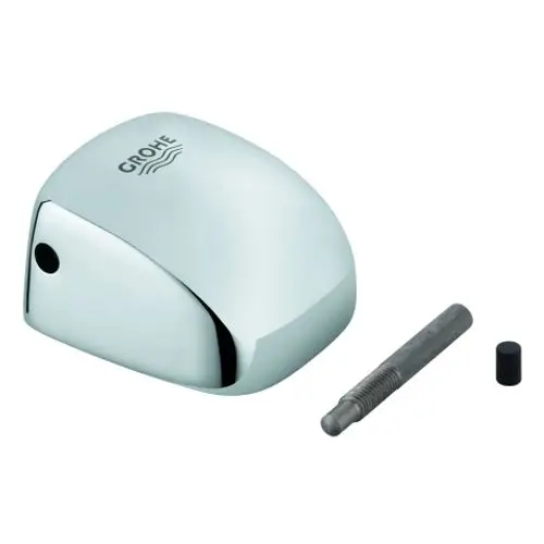 GROHE Metallkappenhebel mit einem glatten, glänzenden Finish, ergänzt durch einen Befestigungsstift und einen kleinen schwarzen Ring.