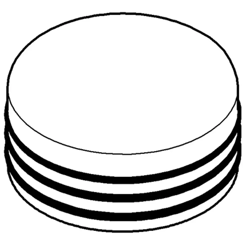 Grohe Druckknopf in runder Form, mit mehreren konzentrischen Ringen, komplett in Chrom. Ideal für die Verwendung in Sanitäranlagen.