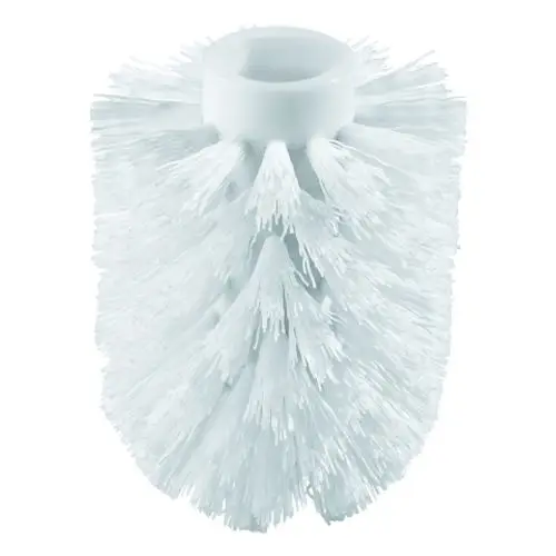 Ersatzbürstenkopf in Weiß mit flexiblen Borsten, geeignet für die WC-Bürsten von Grohe Essentials/-Cube. Robustes Design zur effektiven Reinigung.