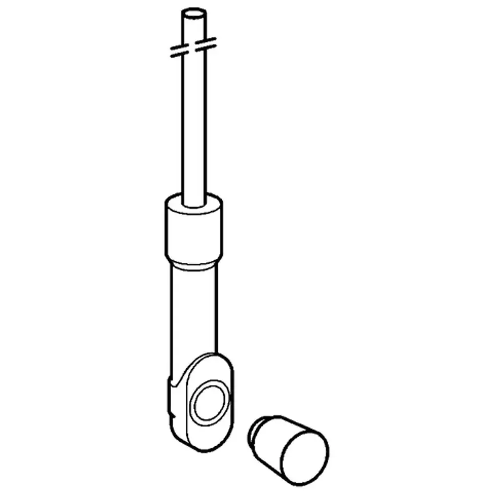 GROHE Spülrohr in chrom, mit einem langen Schlauch und einem abnehmbaren Ende, das zur Verbindung in Sanitärinstallationen dient.