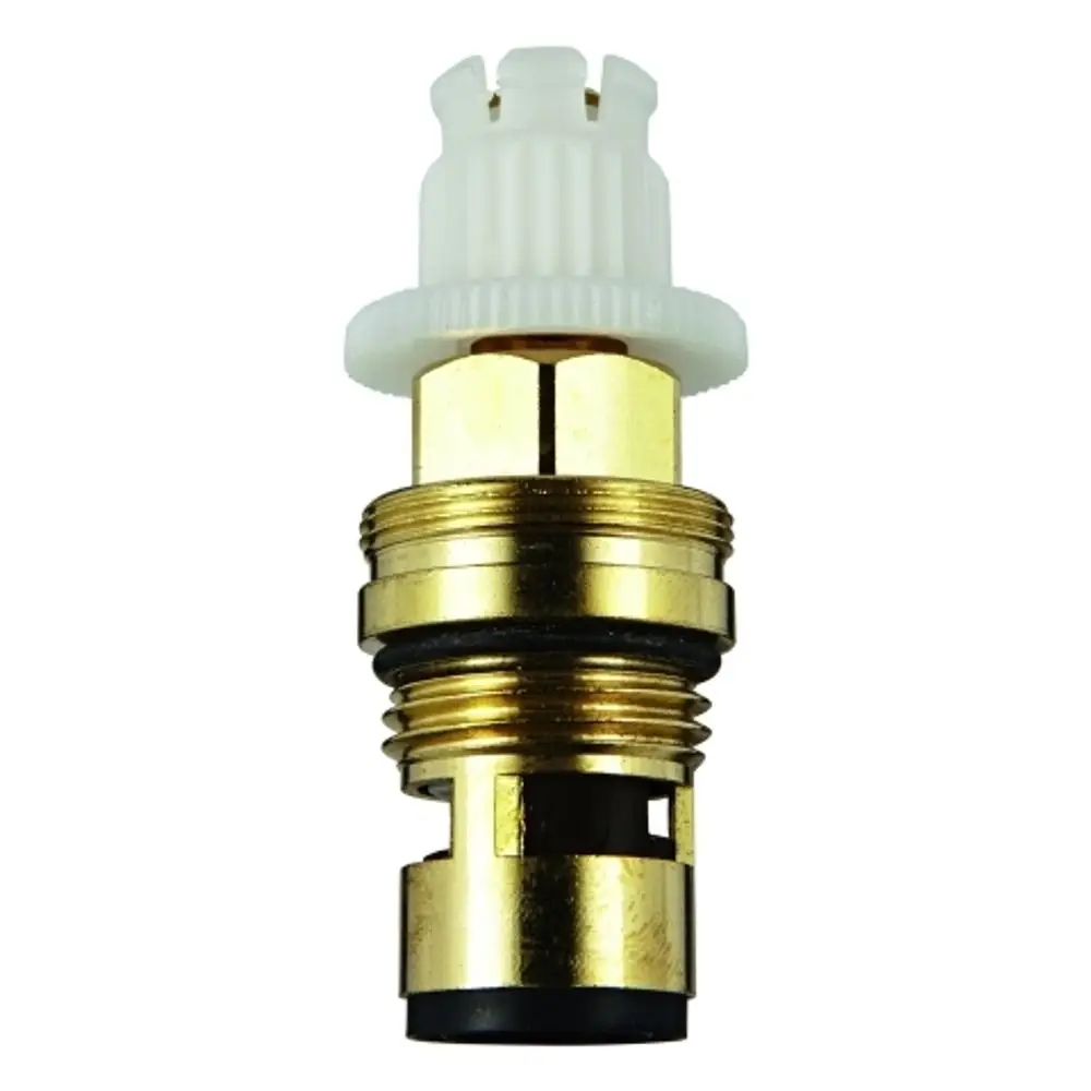 GROHE Ventiloberteil mit goldenem Gehäuse und weißem Bedienknopf, geeignet für die Installation in Sanitäranlagen.