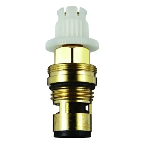GROHE Ventiloberteil mit goldenem Gehäuse und weißem Bedienknopf, geeignet für die Installation in Sanitäranlagen.