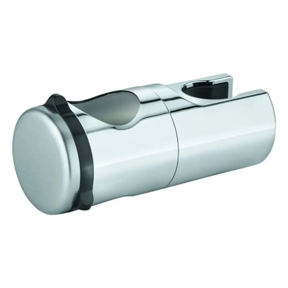 GROHE Gleitelement in chrom/mattchrom, zylindrische Form mit seitlicher Öffnung für eine Brausestange. Robuste Oberfläche, geeignet für die Montage in Duschbereichen.