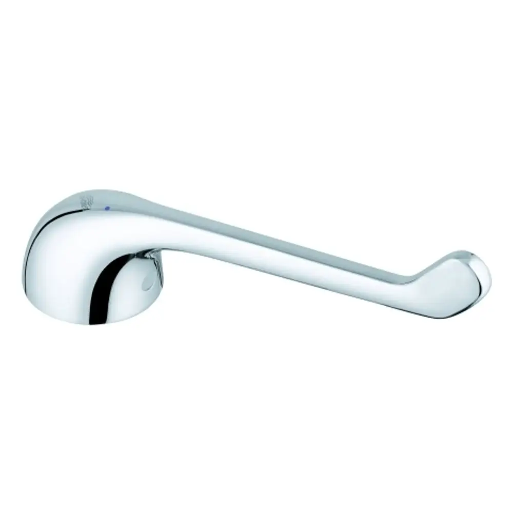 Grohe Hebel in verchromter Ausführung mit einer geschwungenen Form. Der Hebel hat eine glatte Oberfläche und ist für die Verwendung an Ventilen oder Armaturen geeignet.