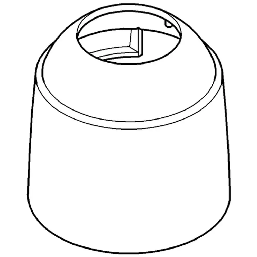 Kappe von Grohe mit runder Öffnung oben und abgerundeter Form. Die Oberflächenstruktur ist schlicht und ohne besondere Verzierungen oder Farben.
