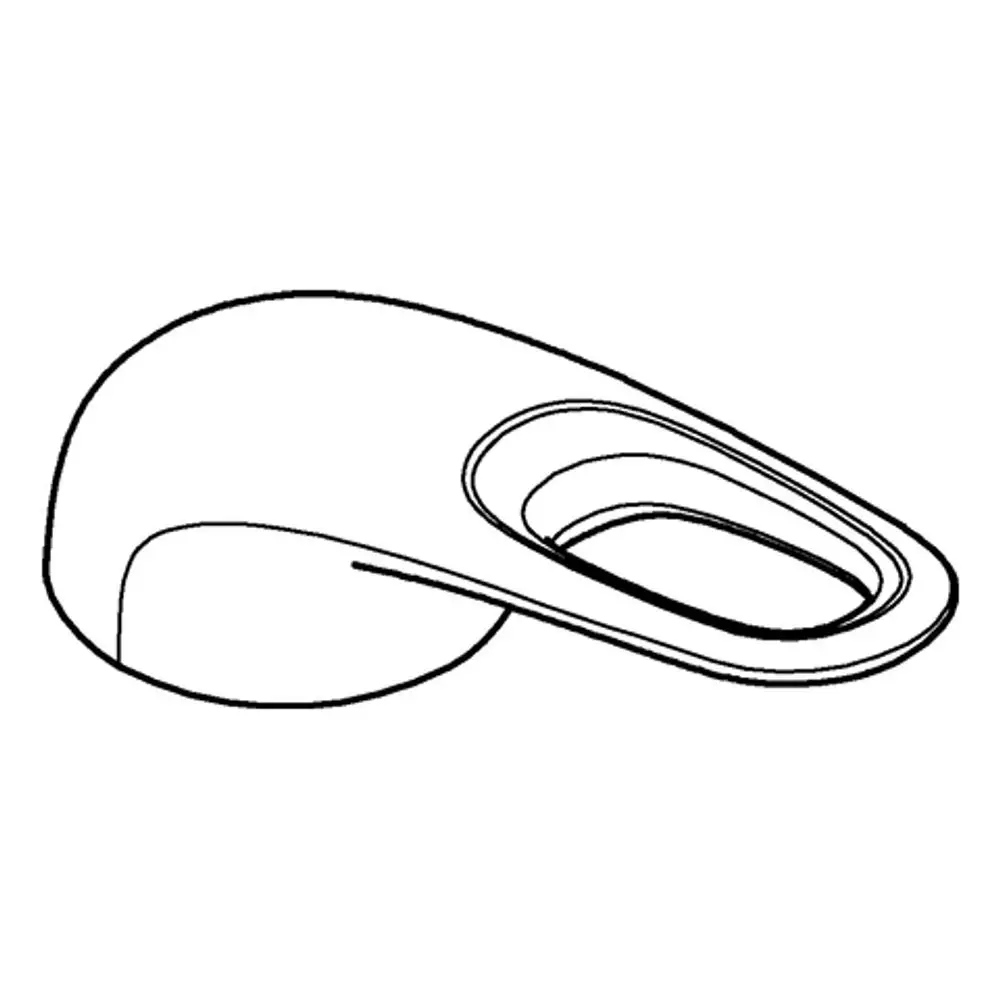 Chromfarbener Hebel mit ergonomischer Form, geeignet für die Montage an Grohe Produkten. Die Öffnung ist oval und geschwungen, mit einer klaren, modernen Linienführung.