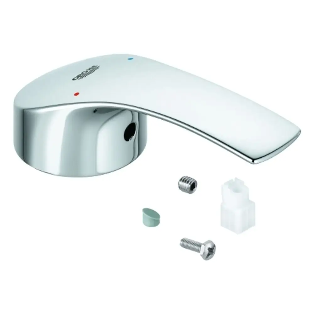 GROHE Metallhebel für Wanne, Brause und Spültisch, inklusive Zubehörteilen wie Schraube und Adapter. Oberfläche in glänzendem Chrom.
