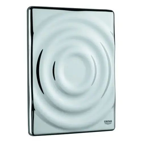 GROHE Abdeckplatte mit wellenförmigem Design in glänzender Oberfläche. Eignet sich für den Wandeinbau bei Spülkästen.