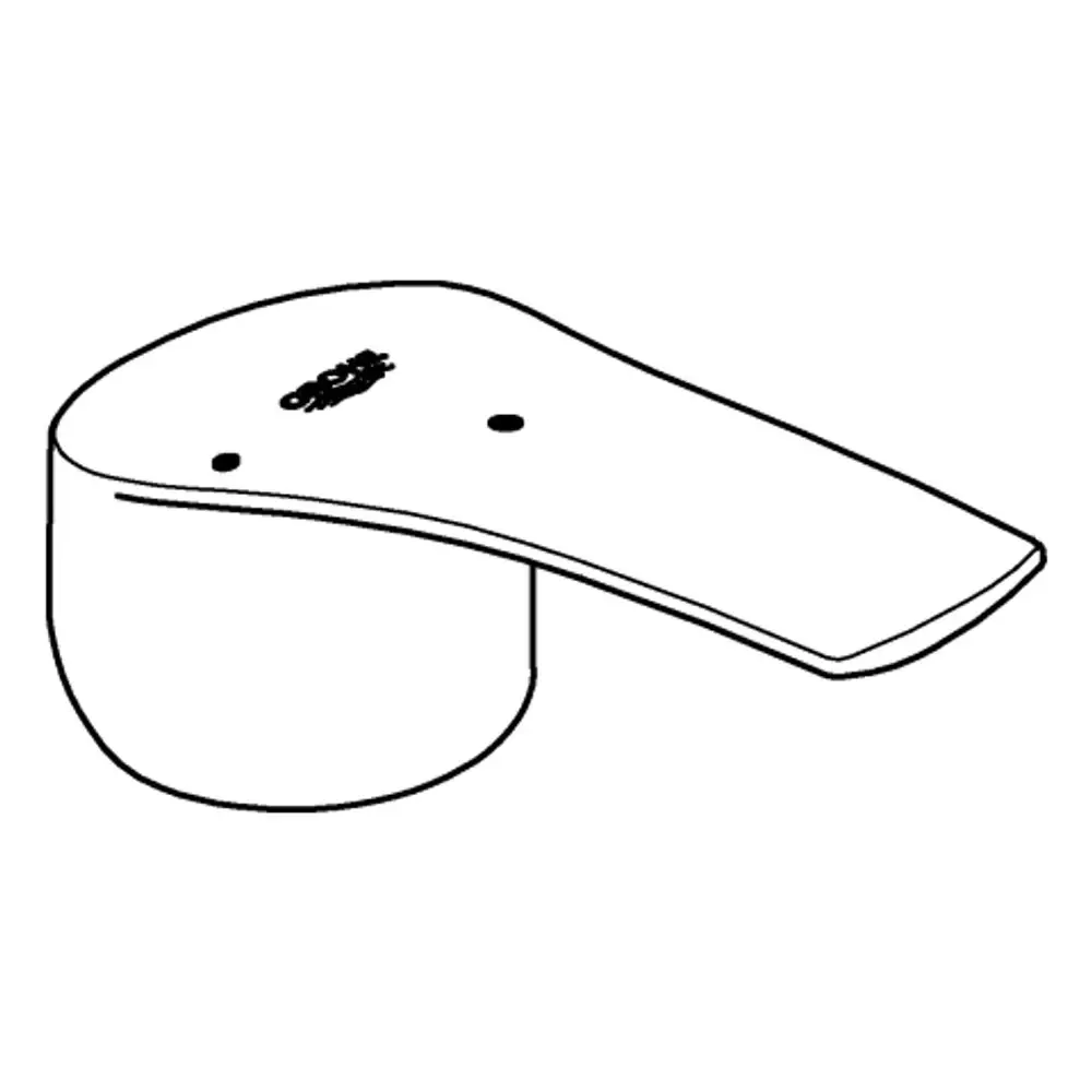 GROHE Hebel mit einer glatten, leicht abgerundeten Oberfläche und einem ausgestreckten Ende, geeignet für Wasserhähne oder Armaturen, in neutralem Design.