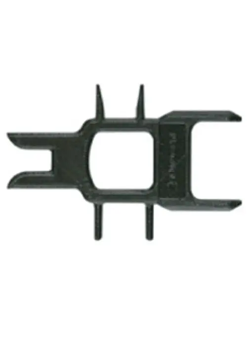 Schwarze Trennvorrichtung für Q-Kabel-Steckverbinder, die die Verbindung von DC- und AC-Leitungen ermöglicht. Produkt von Enphase.