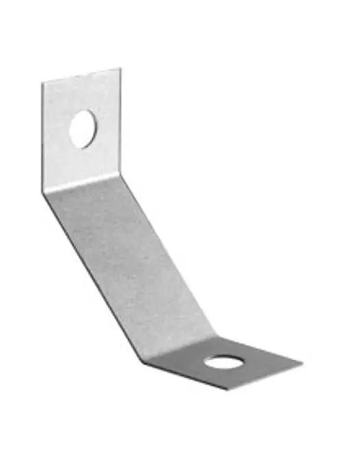 Erdungswinkel aus Metall mit einer L-förmigen Konstruktion und einem Loch zur Befestigung, hergestellt von Esdec, für die Verwendung in ESD-Umgebungen.