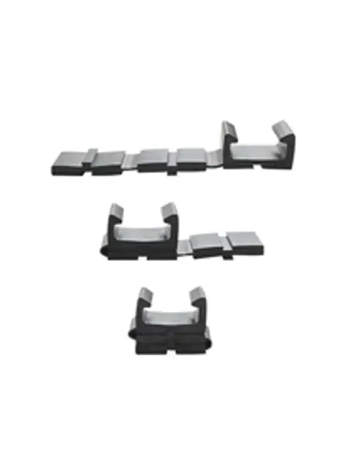 Gerüsteter Abstandhalter aus EPDM-Material von Esdec, bestehend aus mehreren modularen Einheiten zur flexiblen Anordnung für Dachhaken.